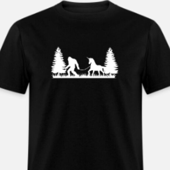 Bigfoot And Unicorn In The Woods - Picture 1 of 1